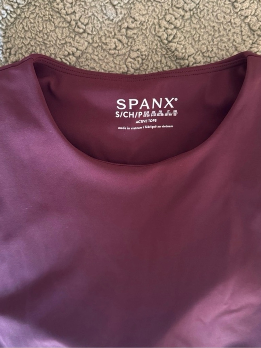 Spanx Brown Peplum Tank Top Small Stretch Athleisure Activewear - Picture 7 of 7